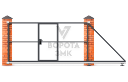 Откатные ворота каркас труба 2200×3200 ЗМК-7667