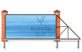 Откатные ворота 4500×2500 4,5 метра ЗМК-7918