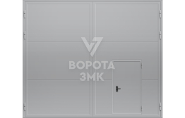 Ворота утепленные распашные для паркинга 2000×4500 ЗМК-9624